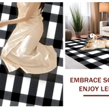 Artful Dyed Geometric Contrast Elements(Black)