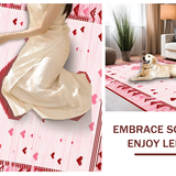 Vibrant Floral Heart Patterned(Red)