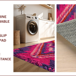 Ultra Soft Area Rug, Non Slip, Stain Resistant, Washable Area Rugs for Living Room, Bedroom, Funky Western Cowgirl Non-Slip Bath Mat(Pink) - ODIKA