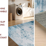 Geometric Octagon Gray Elegance(Blue)