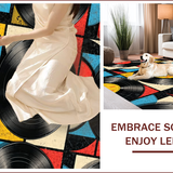 Music Lover Colorful Kitchen Absorbent Doormat(Black)