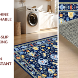 Transitional Earth Tone Medallion Design(Blue)