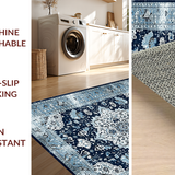 Elegant Medallion Distressed Aesthetic(Blue)