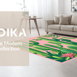 Vibrant Earthy Toned Floral Geometry(Green)