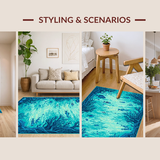 Modern Sea Life Patterned Accent(Blue)