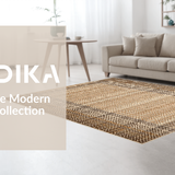 Artistic Abstract Waffle Motif(Beige)