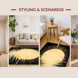 Mid Century Modern Sun Shape Design(Gold)