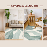 Minimalist Sage Cream Ripple Effect(Beige)