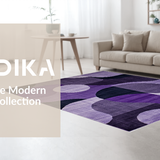 Modern Abstract Plush Surface Finish(Purple)