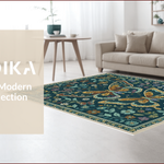 Ultra Soft Area Rug, Non Slip, Stain Resistant, Washable Area Rugs for Living Room, Bedroom, Butterfly Insect Print(Green) - ODIKA