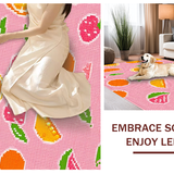 Eclectic Cheerful Fruit Patterned Design(Pink)