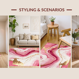 Elegant Pink Abstract Motif(Pink)
