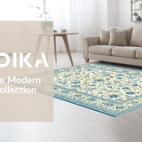 Rustic Blue Tiled Design(Beige)