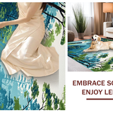 Dreamy Watercolor Pond Visualization(Blue)