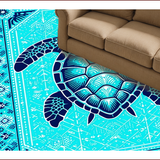 Vibrant Teal Nautical Motif(Blue)