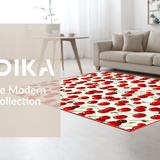 Vibrant Retro Floral Motif(Red)