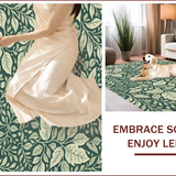 Ultra Soft Area Rug, Non Slip, Stain Resistant, Washable Area Rugs for Living Room, Bedroom, Vintage Woodcut Print(Green) - ODIKA