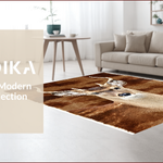 Ultra Soft Area Rug, Non Slip, Stain Resistant, Washable Area Rugs for Living Room, Bedroom, Luxury Faux Animal Print Living Room(Beige) - ODIKA