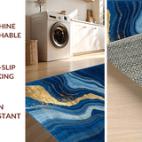 Trendy Marbleized Blue Tones(Blue)