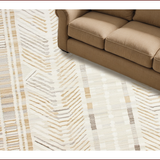Sophisticated Textured Geometric Motif(Beige)