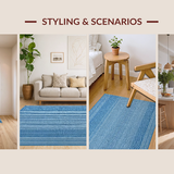 Elegant Geometric Herringbone Texture(Blue)