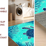 Coastal Vibrant Turtle Motif(Blue)
