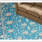 Rustic High Low Damask Aesthetic(Blue)