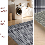 Mid century Monochrome Checkerboard Style(Black)