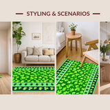 Modern Earthy Shamrock Aesthetic Mat(Green)
