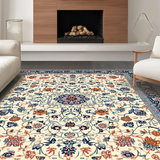 Artistic Floral Motif in Blue(Ivory)