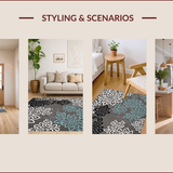 Stylish Floral Non Shedding Area(Gray)
