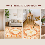 Whimsical Pink Floral Symmetry(Beige)