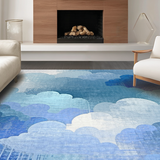 Modern Dreamy Sky Motif(Blue)