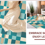 Vibrant Turquoise Geometric Elegance(Blue)