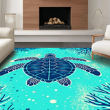 Coastal Vibrant Turtle Motif(Blue)
