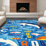Sea Adventure Alphabet Ocean Animal Early Learning Playmat(Blue)