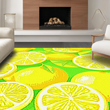 Bold Tropical Graphic Floor Accent(Yellow)