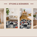 Contemporary Black Tiled Design(Gray)