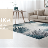 Elegant Tropical Leaf Motif(Blue)