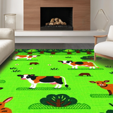 Distinctive Textured Farmyard Visuals(Green)
