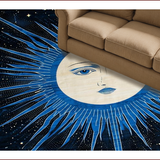 Celestial Black Abstract Arrangement(Blue)