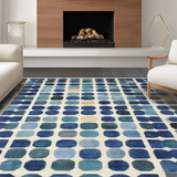 Modern Ombre Area Geometric Interpretation of a Classic Design(Blue)