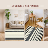 Artistic Contemporary Striped Visual(Beige)