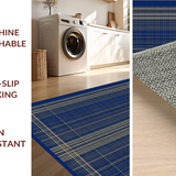Chic Minimalist Gold Border Geometric Style(Blue)