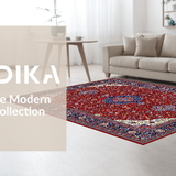 Bold Color Blocked Geometric Artistry(Red)