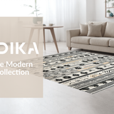 Minimalist Monochrome Geometric Motif(Black)