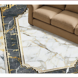 Geometric Gold Accented Visual Harmony(White)