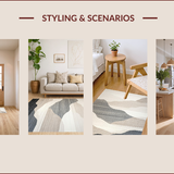 Elegant Neutral Tones Geometric Motif(Beige)