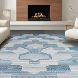 Sophisticated Vintage Geometric Fusion(Blue)