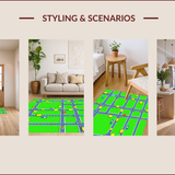 Vibrant Cityscape Playful Mosaic(Green)